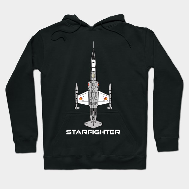 F-104 Starfighter (Spain) Hoodie by BearCaveDesigns